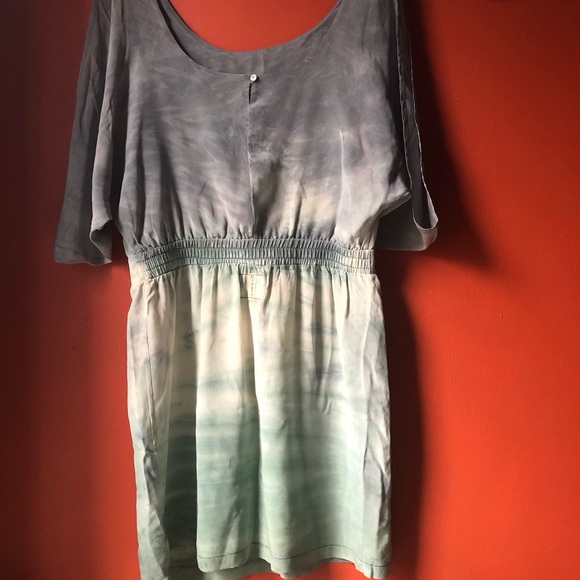 ❤️Gypsy 05 Silk Ombré Tie Dye Boho Mini Dress S - Picture 3 of 8